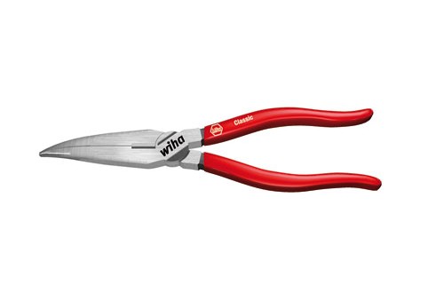 WIHA - Classic needle nose pliers with cutting edge, angled 40°40°