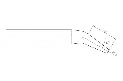 WELLER - TIP CONICAL BENT RTU 016 C X MS 1,6mm