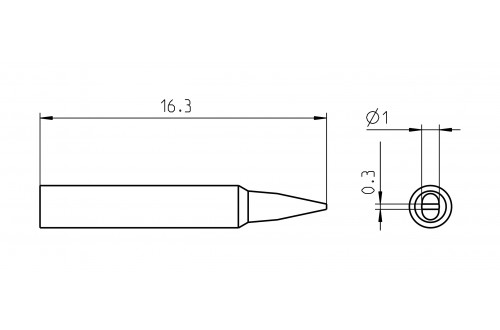 WELLER - BEITELVORM STIFT RTP 010 S MS 1,0x0,3mm