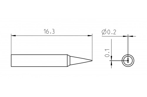 WELLER - BEITELVORM STIFT RTP 002 S MS 0,2x0,1mm