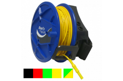 ELECTRO PJP - PRO HAND REEL 30m - PVC 0,75mm² - YELLOW/GREEN STH-REEL2310