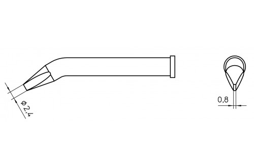 WELLER - Soldering tip XT BX 30°