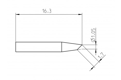WELLER - TIP BEVEL CUT RTP 012 B MS 1,2mm