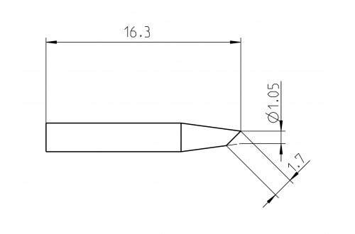 WELLER - PANNE BISEAUTEE RTP 012 B MS 1,2mm