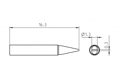 WELLER - TIP CHISEL RTP 013 S MS 1,3x0,3mm
