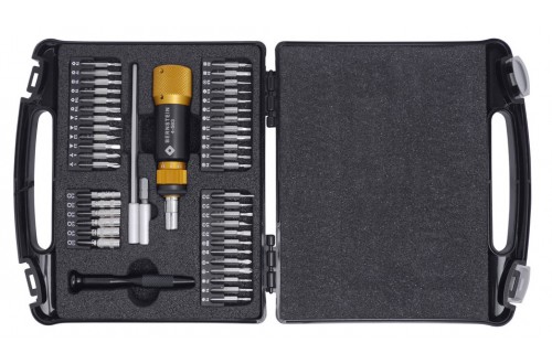 BERNSTEIN - Hex 4mm bit set with torque screwdriver and adapter