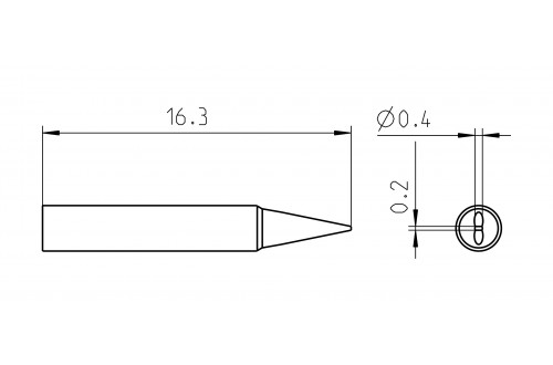 WELLER - PANNE TOURNEVIS RTP 004 S MS 0,4x0,2mm