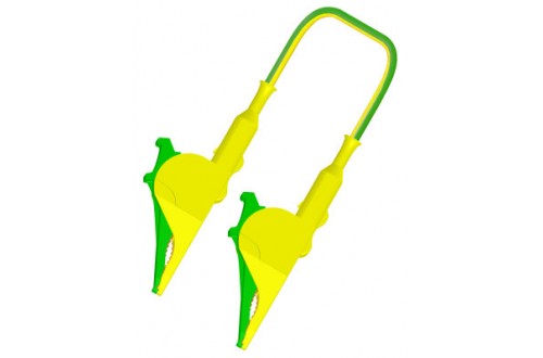 ELECTRO PJP - CORDON 2 PINCES 36A PVC 150CM JAUNE