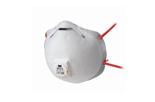 3M - Disposable Respirator, FFP3, Valved, 8833