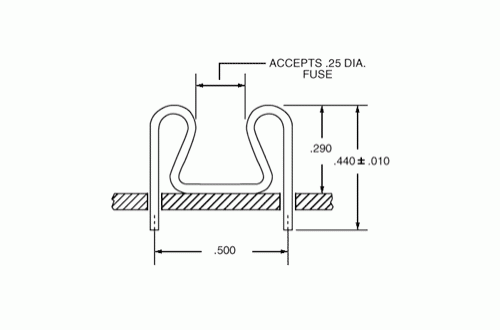 COMPONENTS CORPORATION - Clip de fusible MC-27 6,3x32mm