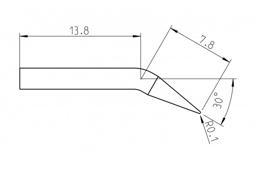 WELLER - TIP CONICAL BENT RTP 002 C X MS 0,2mm