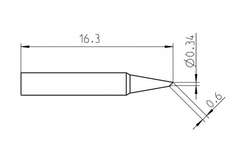 WELLER - TIP BEVEL CUT RTP 004 B MS 0,4mm