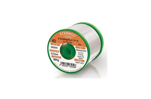 STANNOL - SOLDER WIRE TSC Sn95,5Ag3,8Cu0,7 Kristall 511 2,7% (2,0mm-1000g)