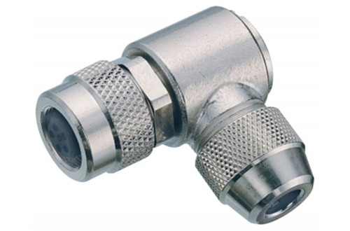 BINDER - M9 IP67, vrouwelijke haakse connector, afschermbaar
