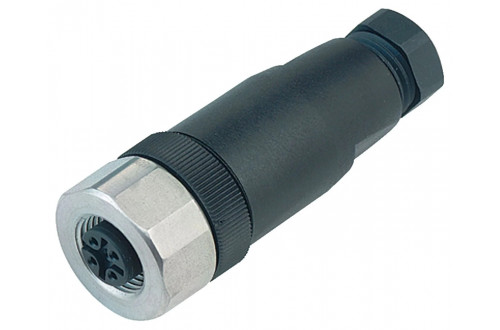 BINDER - M12-A, screw clamp, stainless