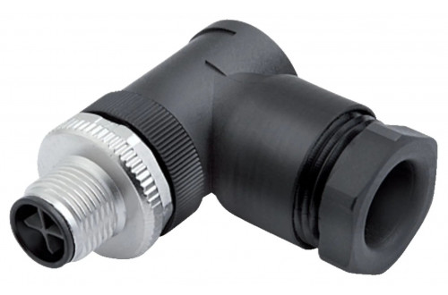 BINDER - M12-S, connecteur coudé, alimentation