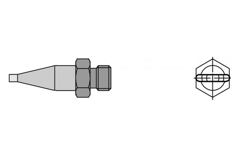 WELLER - HOT AIR NOZZLE F02  8MM x 1,5MM