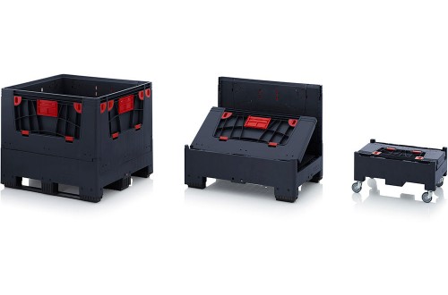  - Opvouwbare ESD-palletboxen met 4 inwerpluiken