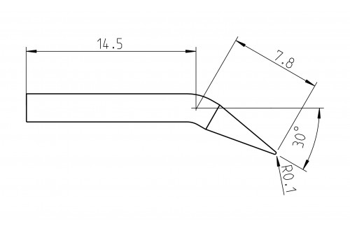 WELLER - PANNE CONIQUE COURBEE RTP 002 C X 0,2mm