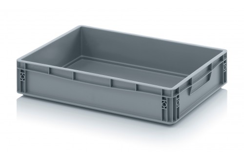  - EURO CONTAINER SOLID 60x40x12cm GREY