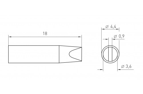 WELLER - STIFT RTM 036 S MS  (RT11MS)