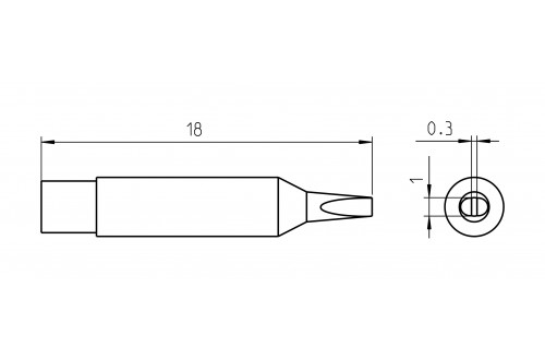 WELLER - PANNE TOURNEVIS RTM 010 S MS 1,0x0,3mm