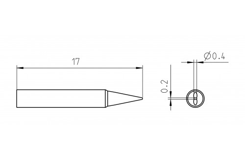 WELLER - TIP CHISEL RTP 004 S 0,4x0,2mm