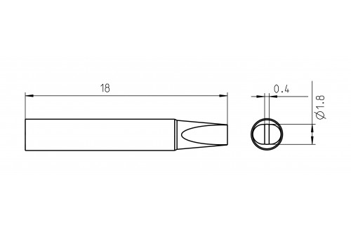 WELLER - PANNE TOURNEVIS RTM 018 S 1,8x0,4mm