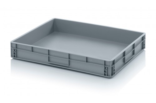  - EURO CONTAINER SOLID 80x60x12cm GREY