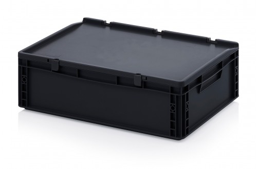  - ESD EURO CONTAINER WITH HINGE LID 60x40x18,5cm