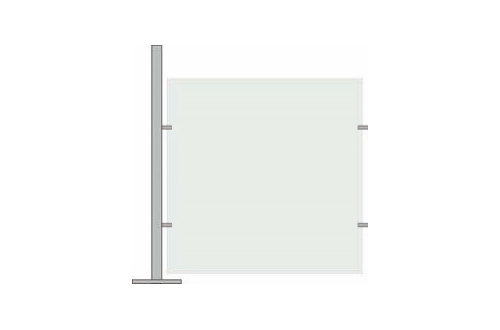  - ESD room divider extension element polycarbonate 1120mm