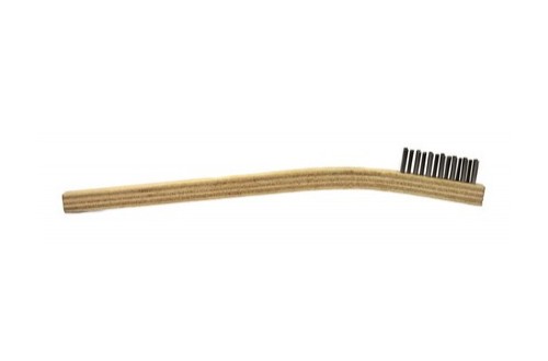  - Wooden brush with stainless steel bristles