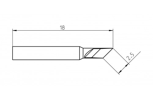 WELLER - TIP KNIFE RTP 025 K 2,5mm