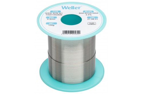 WELLER - WSW SCN M1 SOLDER WIRE 0,3mm 100g