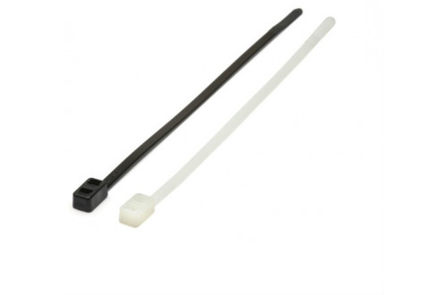  - 200x4.8mm BLACK DOUBLE LOOP CABLE TIES  x100