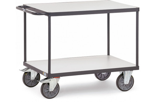  - ESD TABLE TOP CART, 2 SHELVES, WITH HANDLE, 1000x600mm, 600kg