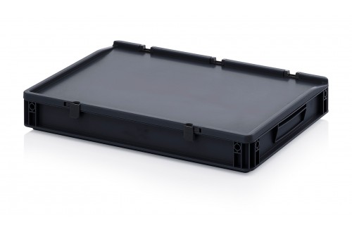  - ESD EURO CONTAINER WITH HINGE LID 60x40x9cm