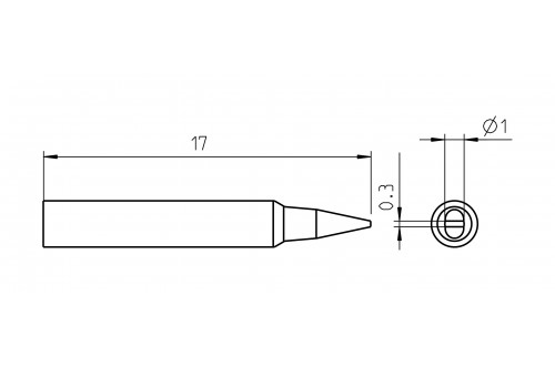 WELLER - TIP CHISEL RTP 010 S 1,0x0,3mm