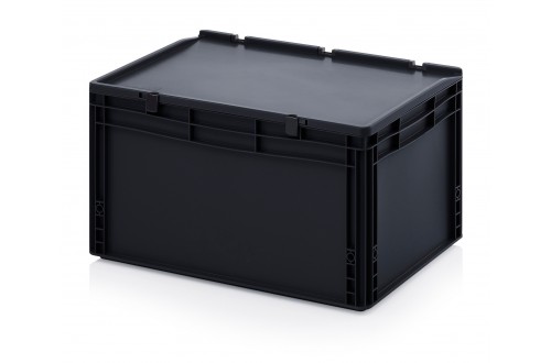  - ESD EURO CONTAINER WITH HINGE LID 60x40x33,5cm