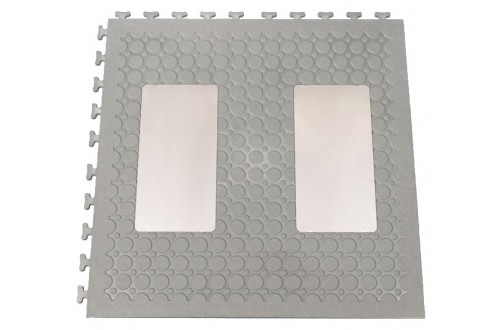  - SHOE CONTACT MAT IN COMBINATION WITH INTERLOCKINGS MATS, STONE-GREY, without sole cleaner