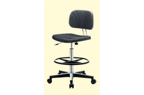 ITECO - CLEAN ROOM CHAIR, H=500/700, SHORT BACK-REST, FOOT-PLATE, WITH FEET