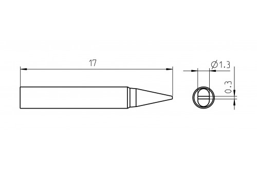 WELLER - BEITELVORM STIFT RTP 013 S 1,3x0,3mm