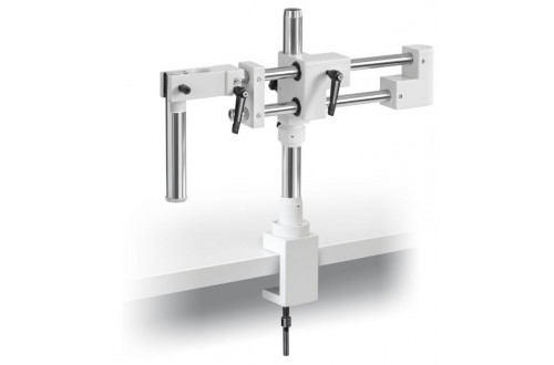 KERN - UNIVERSAL STAND TELESCOPIC DOUBLE ARM WITH BALL BEARING - CLAMP EDGE OF BENCH (max thickness 40mm) - EXCL. HOLDER