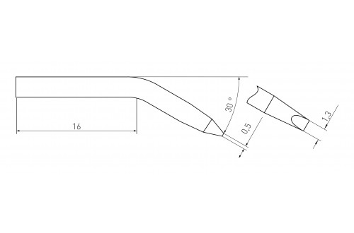 WELLER - SOLDERING TIP RTM 013 S X  (RT3X)