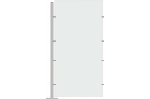 - ESD room divider extension element polycarbonate 2000mm