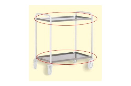 ITECO - Stainless steel trolley shelves