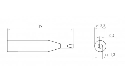 WELLER - STIFT RTM 013 S MS  (RT3MS)