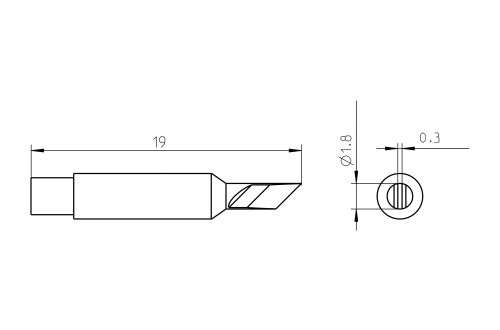 WELLER - TIP KNIFE RTM 025 K MS 2,5mm