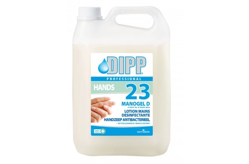DIPP - DIPP No23 - LOTION MAINS DESINFECTANTE MANOGEL D 5L - UNIQUEMENT POUR USAGE PROFESSIONEL