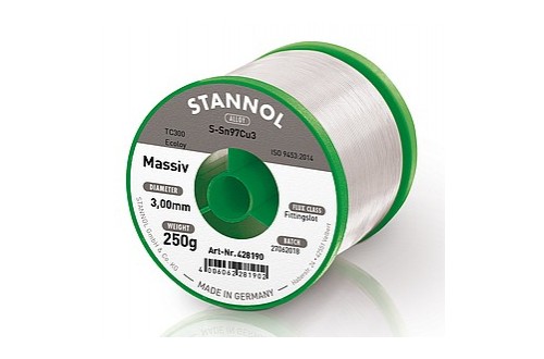 STANNOL - Fil à souder TC300 Sn97Cu3 (MASSIVE)